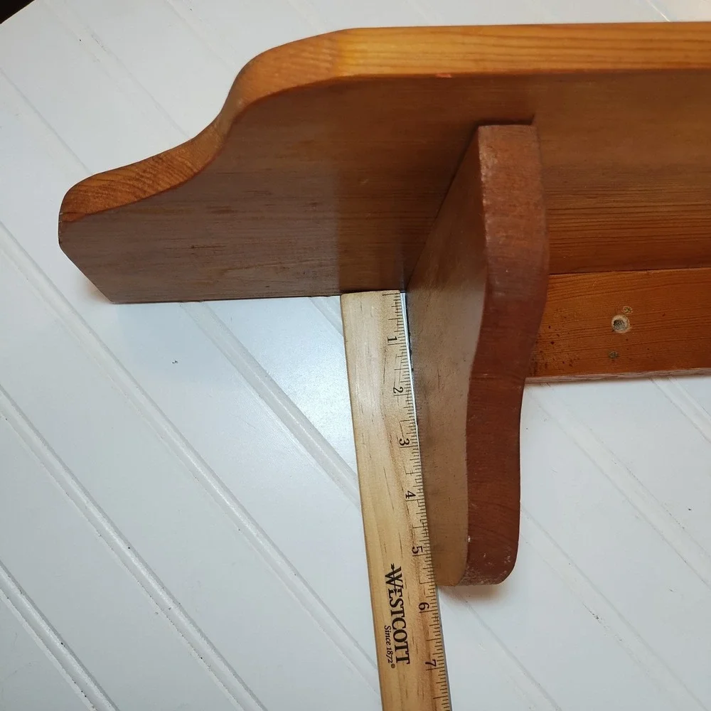 Vintage Handmade Wood Wall Shelf 40